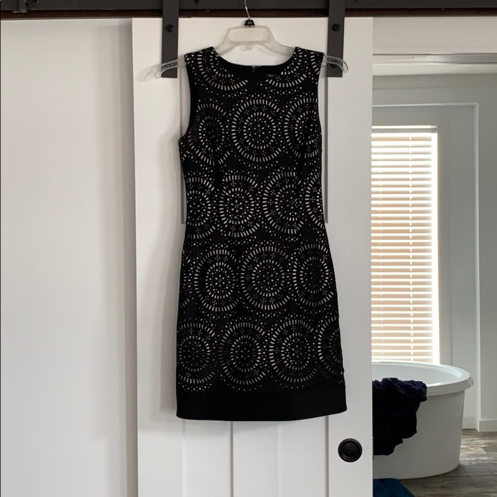 Black and white business formal dress